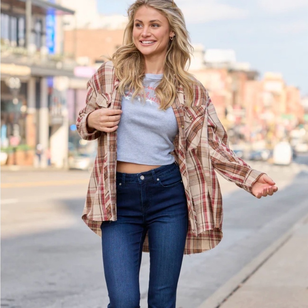 Pink Lily western flannel